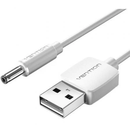 Vention Cable de Alimentación USB-A a DC 5.5mm Macho, 1.5m, Blanco Vention Cable de Alimentación USB-A a DC 5.5mm Macho, 1.5m, Blanco